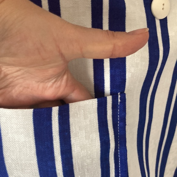 Lilli Ann Collections Vintage Stripe Blazer & Skirt Size L - Picture 7 of 17